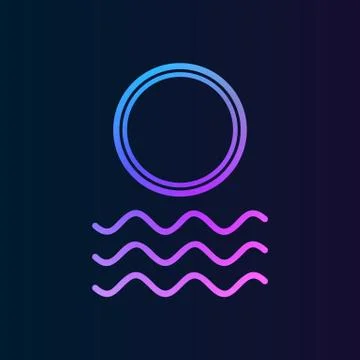 Sunset nolan icon. Simple thin line, outline vector of Summer icons for UI an Stock Illustration