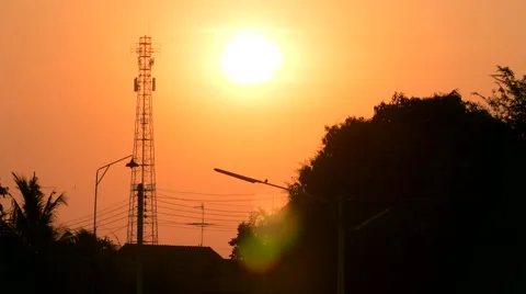 Sunset in non urban Stock Footage 50006493