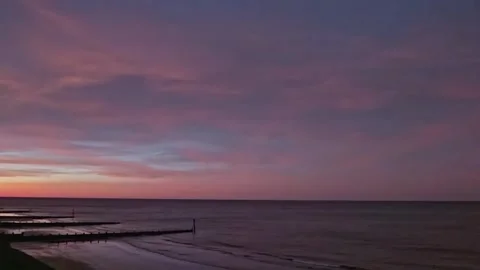 Sunset on the North Norfolk coast Stock-Footage 258822652