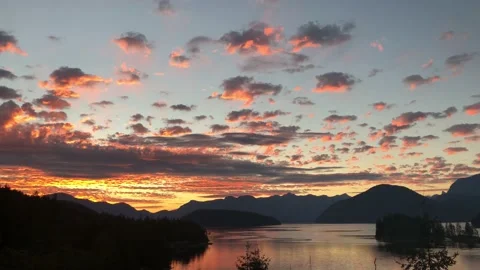 Sunset in the north pacific Stock Footage 137821045