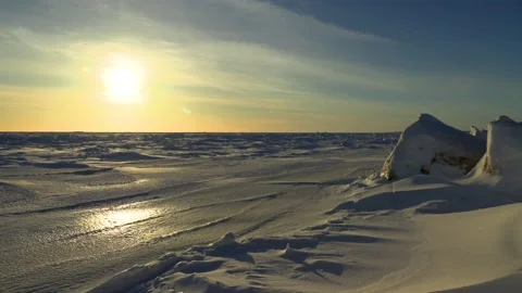 Sunset . North Sea. Time-Lapse Stock Footage 194050013
