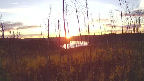 Sunset in Northern Alberta 2 库存影片 152105042