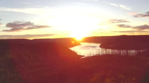 Sunset in Northern Alberta 库存影片 152105115