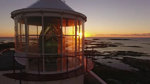 Sunset in Norway. Lighthouse, Sea View. Norway 스톡 동영상 70166695