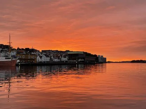 Sunset in Norway Stock Photos