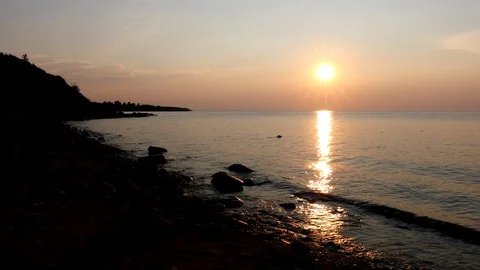 Sunset in Nova Scotia Vídeo Stock 88538254
