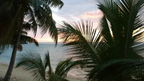 The sunset at the ocam ocam beach, Philippines Stock Footage 109795852