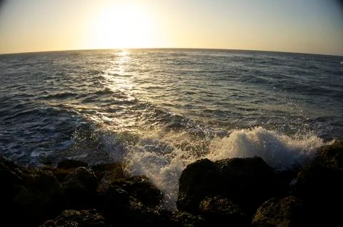 Sunset Ocean 3 Stockfoto's