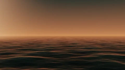Sunset Ocean - Animated Ocean Waves Seamless Loop Stock Footage 277788087