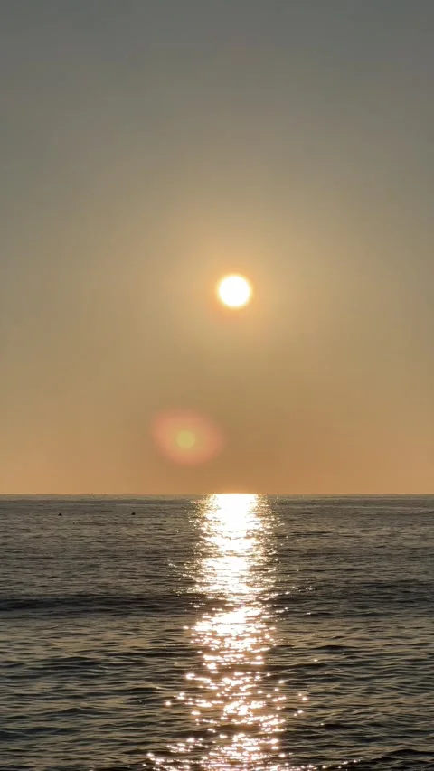 Sunset ocean beach Stock Footage 303789694