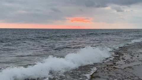 Sunset ocean beach Stock Footage 316237591