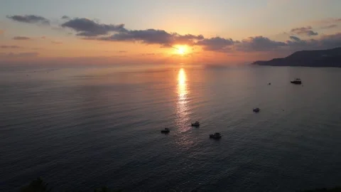 Sunset ocean beach Stock Footage 316672035