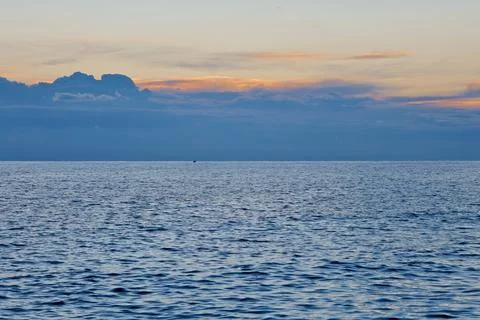Sunset ocean beach. Stock Photos