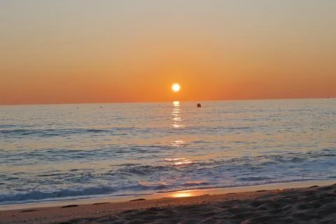 Sunset ocean beach Foto stock