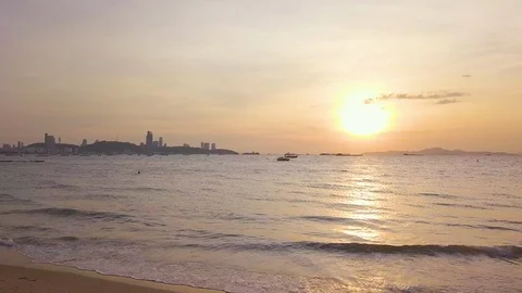 Sunset On Ocean Coast Of Thailand. Stock Footage 101744446