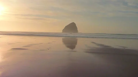 Sunset Ocean Drive Stock Footage 34255780