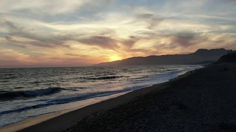 Sunset ocean Drone Full HD Stock Footage 109476017