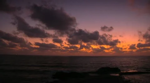 Sunset in the Ocean Stock Footage 10947864