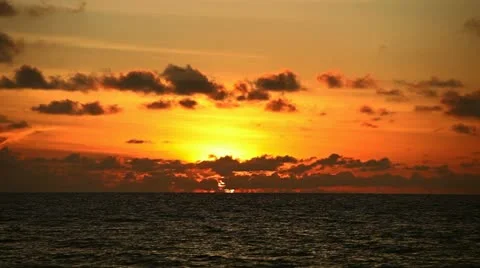 Sunset on ocean Stock Footage 12726208
