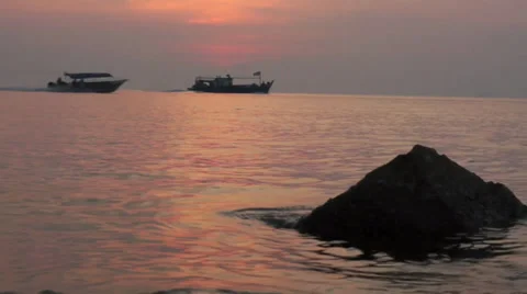 Sunset ocean Stock Footage 32325845