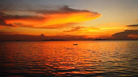 Sunset at the ocean Stock Footage 37583721