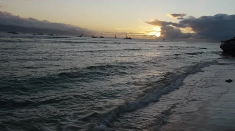 Sunset on Ocean Stock Footage 46559959