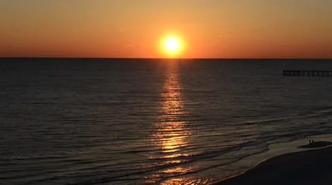 Sunset at the ocean Stock Footage 46562581