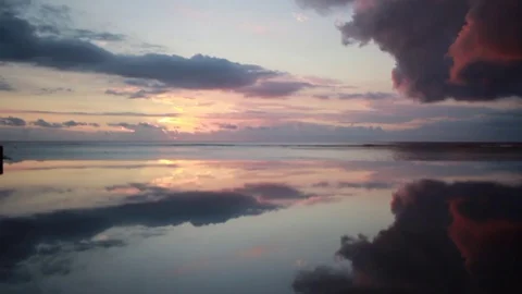 Sunset on the ocean Video stock 83992403