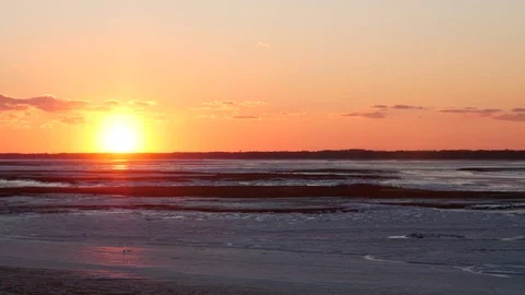 Sunset at the ocean Stock Footage 84151883