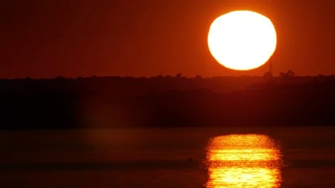 Sunset on the ocean Stock Footage 85443232