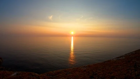 SUNSET IN THE OCEAN Stock Footage 94230284