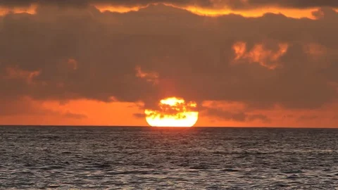 Sunset into ocean Stock Footage 111230046
