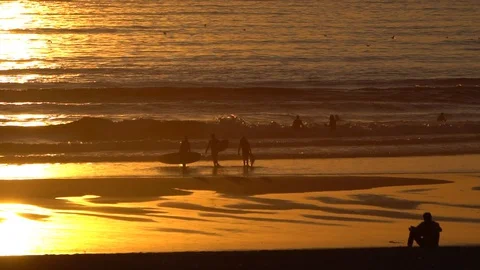 Sunset at the ocean. Video stock 128727722