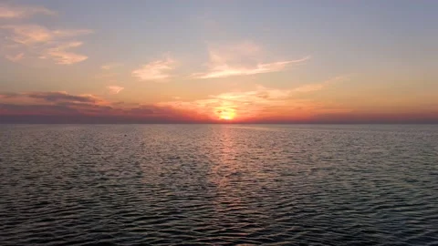 The sunset in the ocean Stock Footage 138037481