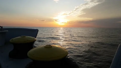 Sunset In The Ocean Stock Footage 138300303