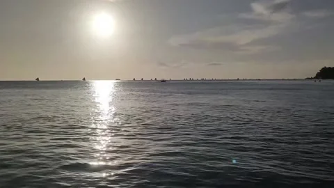 Sunset at the ocean Video stock 217429306