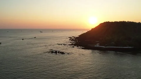 Sunset by the Ocean 库存影片 234706938