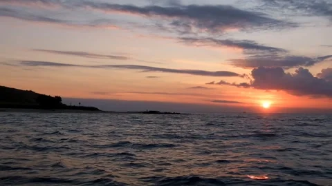 Sunset in the ocean Stock Footage 273840580