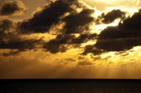 Sunset on the Ocean Stock Photos
