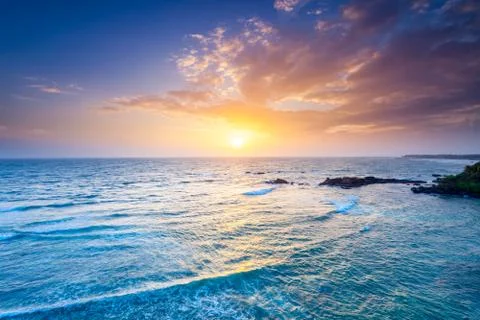 Sunset on ocean Foto stock