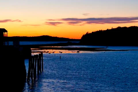 Sunset on the ocean. Stock Photos
