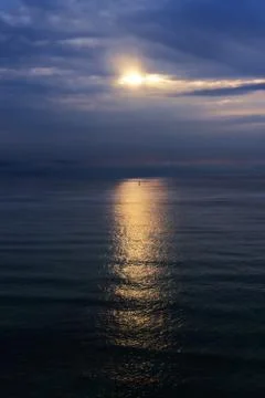 Sunset on the ocean Stock Photos