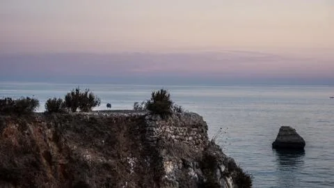 Sunset ocean 库存照片