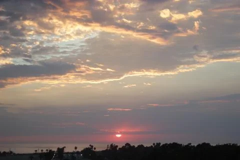 Sunset At The Ocean Stock Photos