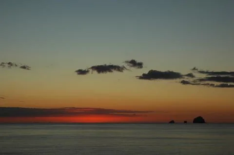 Sunset on the ocean. Stock Photos