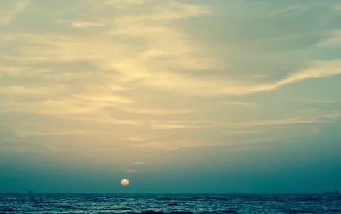 Sunset by the ocean Stock Photos