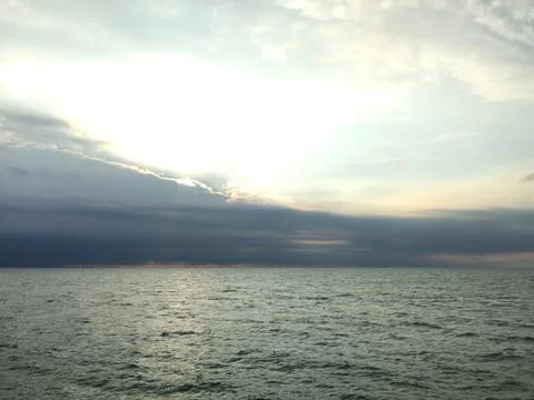 Sunset by the ocean Foto stock