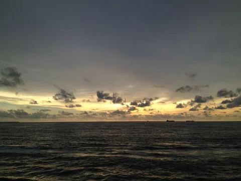 Sunset by the ocean Foto stock