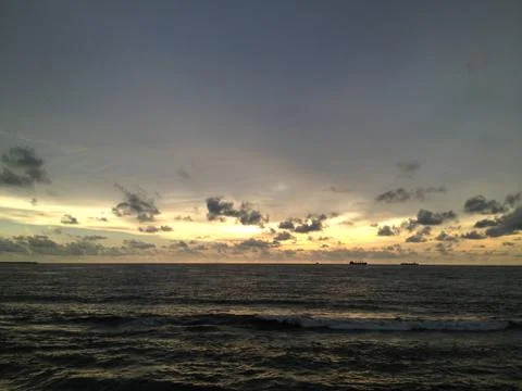 Sunset by the ocean Foto stock