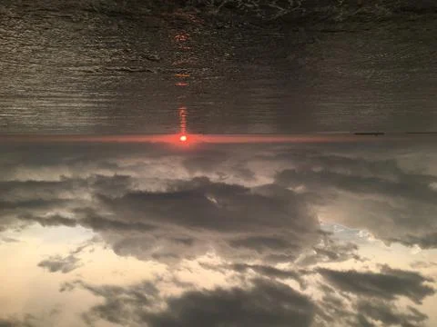 Sunset by the ocean Foto stock